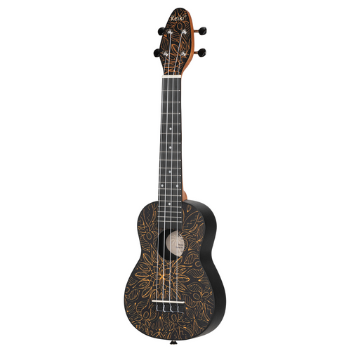 KEIKI K2 Series Superscale Soprano Ukulele Set - Agathis / Orange Kaleidoscope