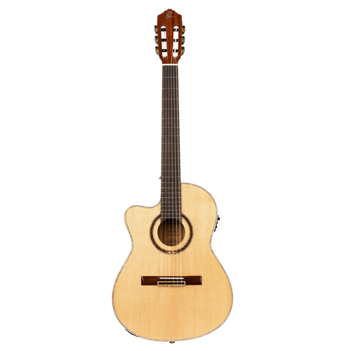 ORTEGA Performer Series 4/4 Thinline Classical Guitar 6-String Lefty - Natural + Gig Bag