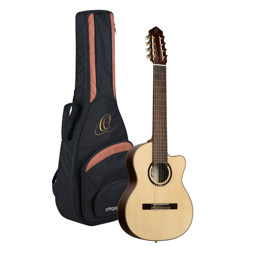 ORTEGA Performer Series 4/4 Nylon String Guitar 8-String - Natural + Gig Bag