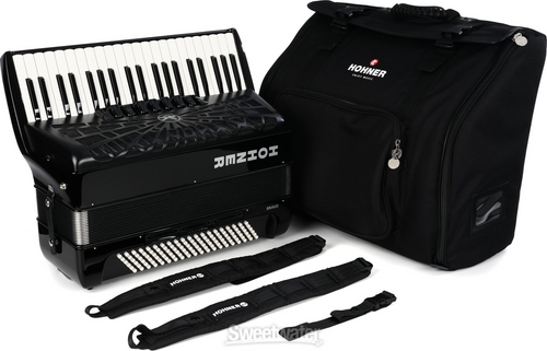 Hohner BRAVO III 120,SILENTKEY, BLACK