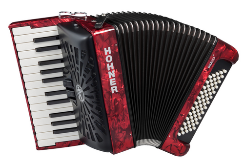 Hohner BRAVO II 60, SILENTKEY, RED