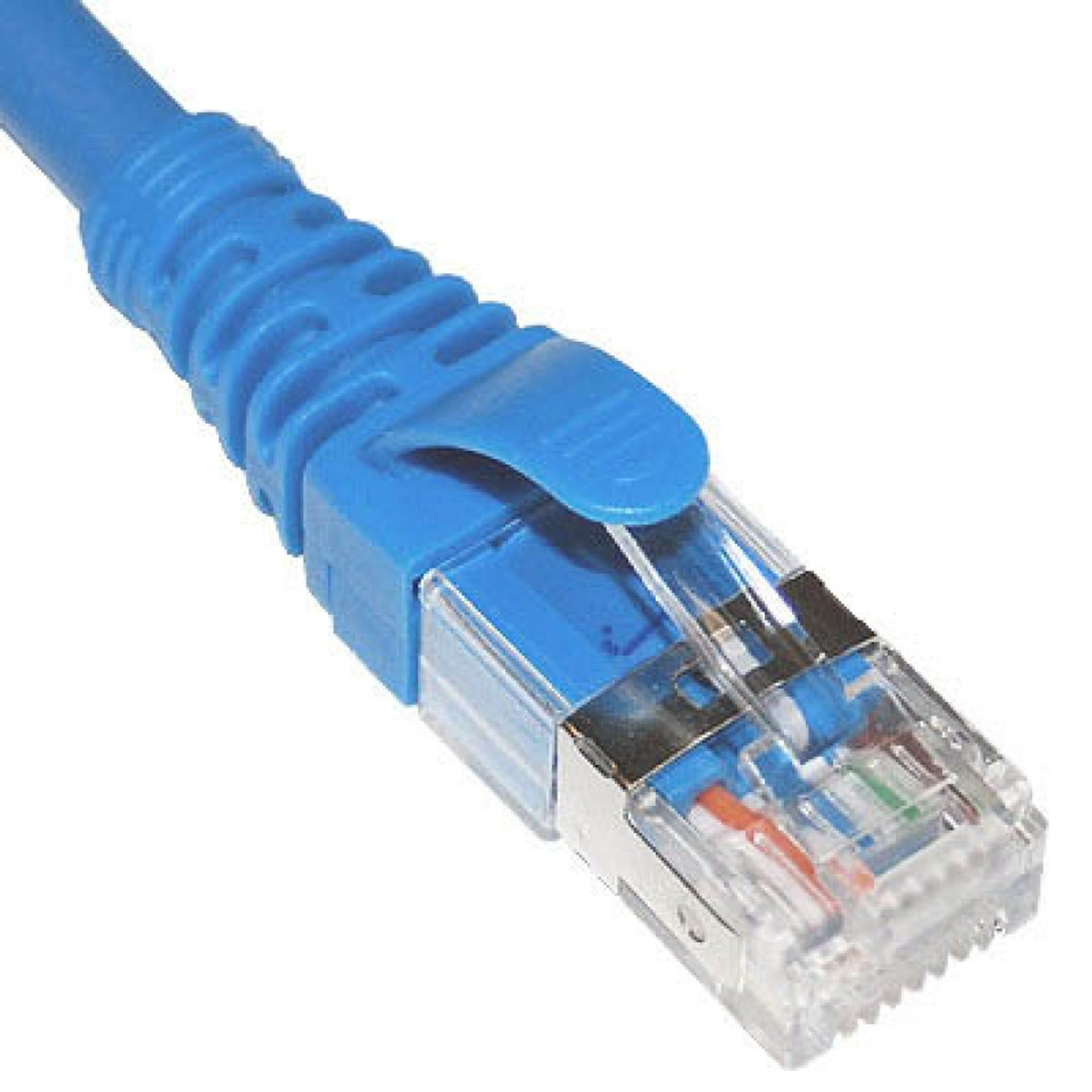 23Awg 120 Ft Shielded Cat6a STP 10G High Performance Snagless STP Ethernet Patch Cable 50u Gold Plating - UL CSA CMR and 100% Copper Blue Made in USA