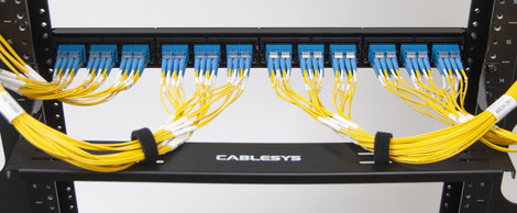 Fiber Optic: A Fortune 500 IT company in Virginia connects its optical network with Cablesys Pre-terminated Cabling Solution.