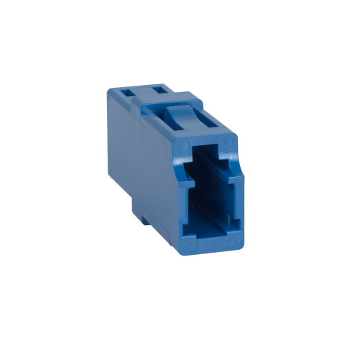 LC to LC Fiber Optic Square Mount with Simplex Adapter in Blue with Ceramic Sleeve