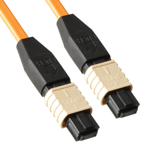 MPO Fiber Optic Patch Cord Multimode OM2 Orange Cable with 12 Fibers