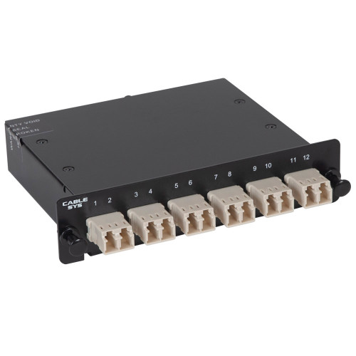 LC to MPO Fiber Optic LGX Cassette with Beige Multimode Adapters and 12 OM1 Fibers LC to MPO Fiber Optic LGX Cassette with Beige Multimode Adapters and 12 OM1 Fibers