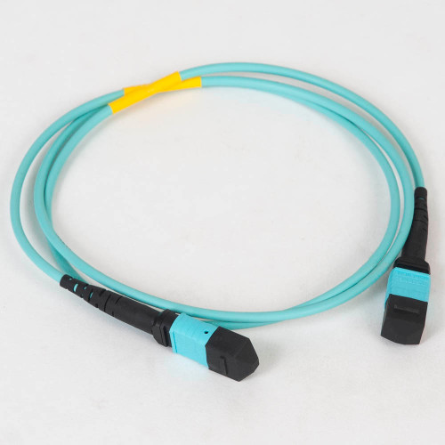 MTP to MTP Fiber Cable 40 Gb Multimode Fiber Optic Patch Cord (OM3) 8 Core  Fibers Type B 1 to 12 wiring OFNP Plenum Rated for QSFP+Transceivers MTP