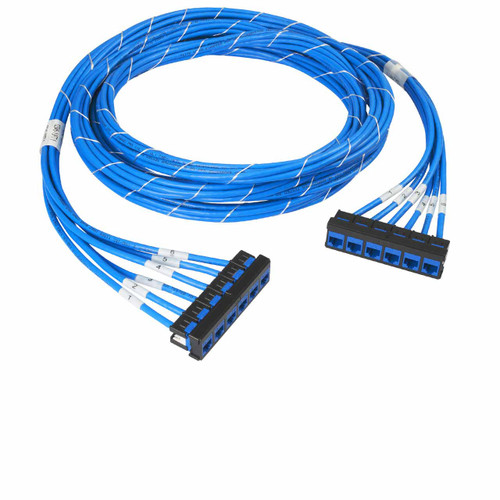 Pre-terminated UTP Cassette Patch Panel with CMR CAT6A Cable Assembly, Bezel to Bezel Pre-terminated UTP Cassette Patch Panel with CMR CAT6A Cable Assembly, Bezel to Bezel