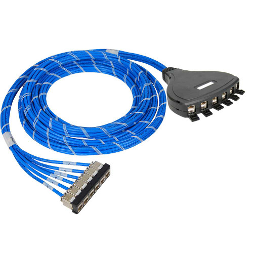 Pre-terminated FTP Cassette Patch Panel with CMR CAT6A Cable Assembly, 6 Ports, Bezel to Outlet Box Pre-terminated FTP Cassette Patch Panel with CMR CAT6A Cable Assembly, 6 Ports, Bezel to Outlet Box