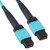 MTP Fiber Optic Patch Cord 100 Gb Multimode OM3 Aqua Cable 24 Fibers