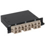 SC to MPO Fiber Optic LGX Cassette with Beige Singlemode Adapters and 12 OM1 Fibers
