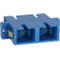 SC-SC Fiber Optic SC Mount Duplex Adapter in Blue with Ceramic Sleeve