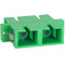 SC to SC Fiber Optic SC Mount with Duplex Adapter in Green with Ceramic Sleeve