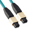 MPO Fiber Optic Patch Cord 40 Gb Multimode OM3 Aqua Cable with 12 Fibers in 5 Meters