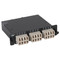 LC to MPO Fiber Optic LGX Cassette with Beige Multimode Adapters and 24 OM2 Fibers