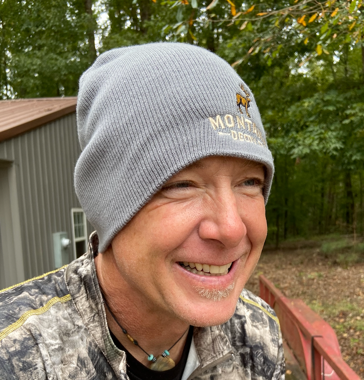 Gray Beanie with Montana Decoy Logo