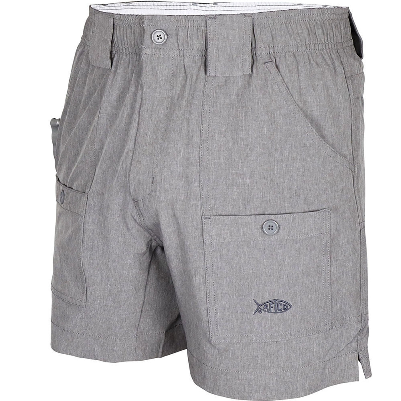 AFTCO Stretch Original Fishing Shorts | Sale / Black Heather / 42