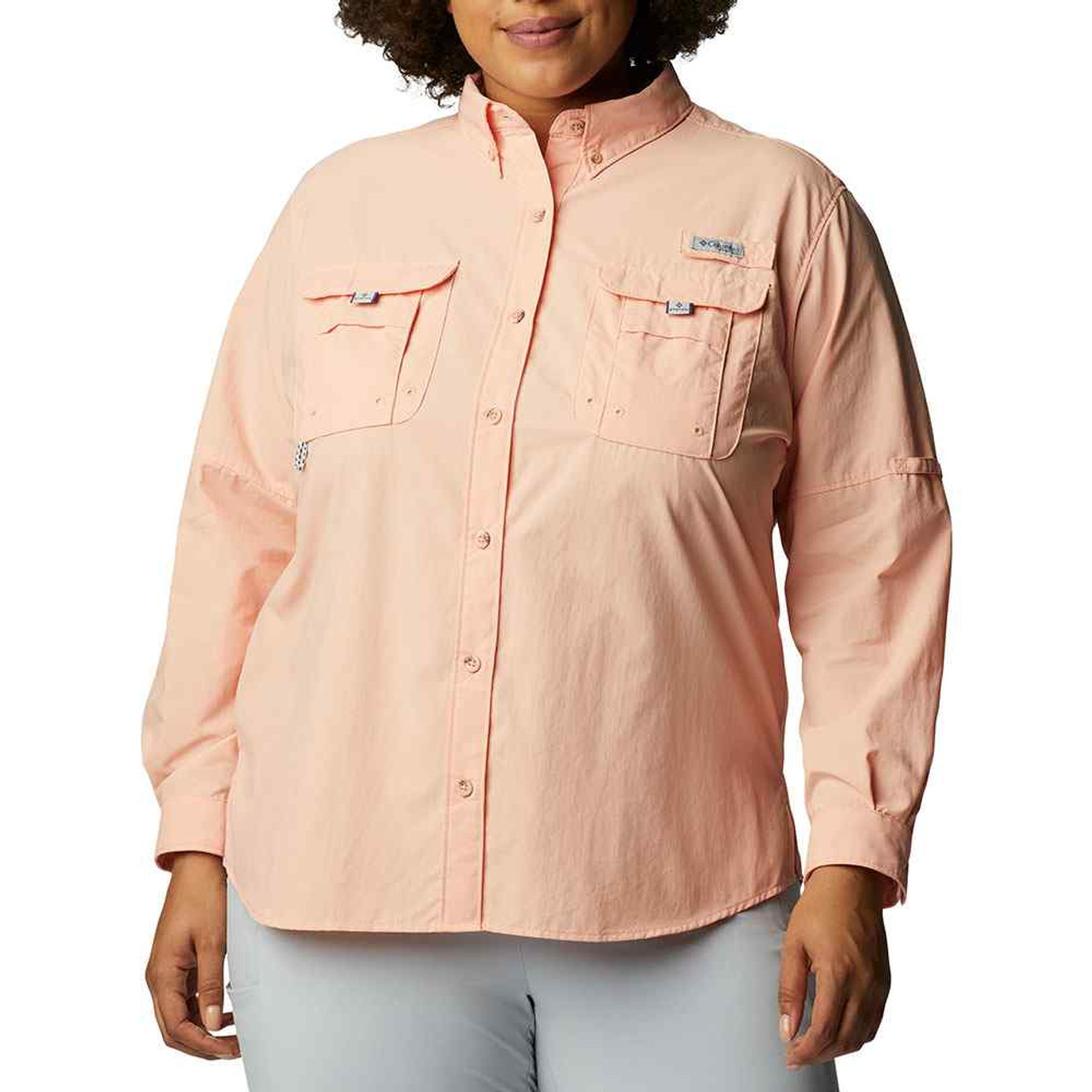 Columbia Women's PFG Bahama Long Sleeve Shirt Plus Size - 1x - Blue