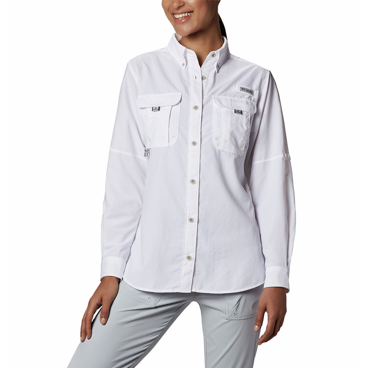 Columbia Women's Bahama Long Sleeve Shirt, White - XL