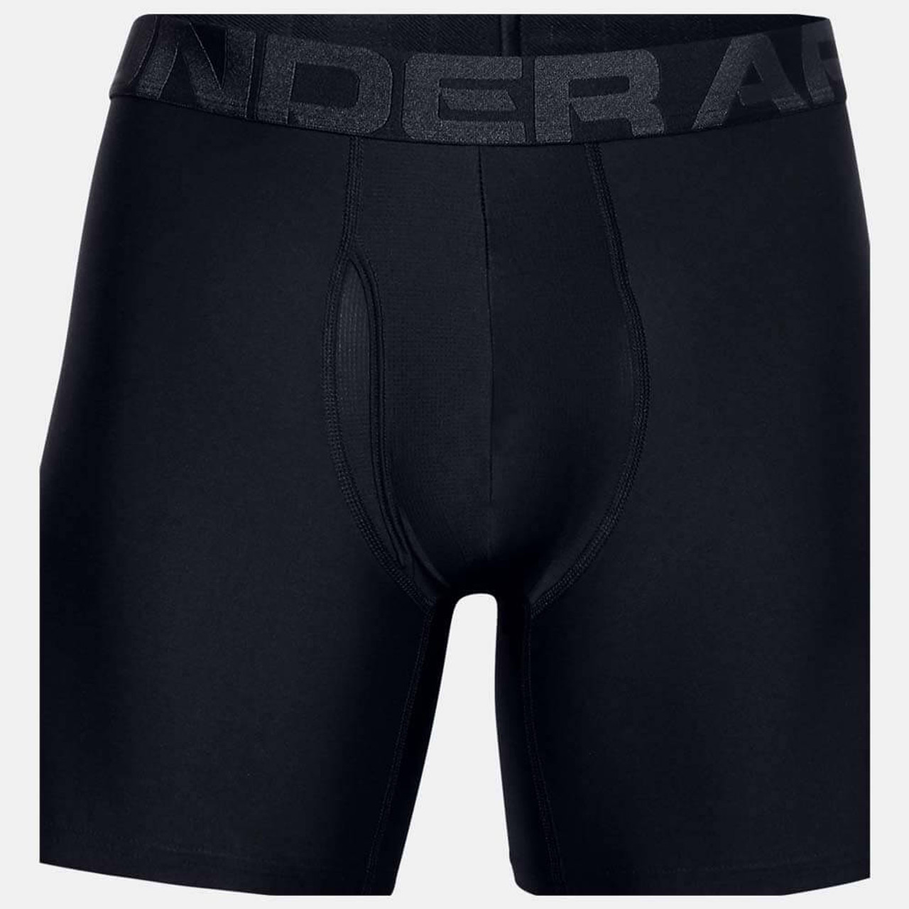 Under Armour Mens Tech 6in Boxerjock 2 Pack Underwear Black XXL