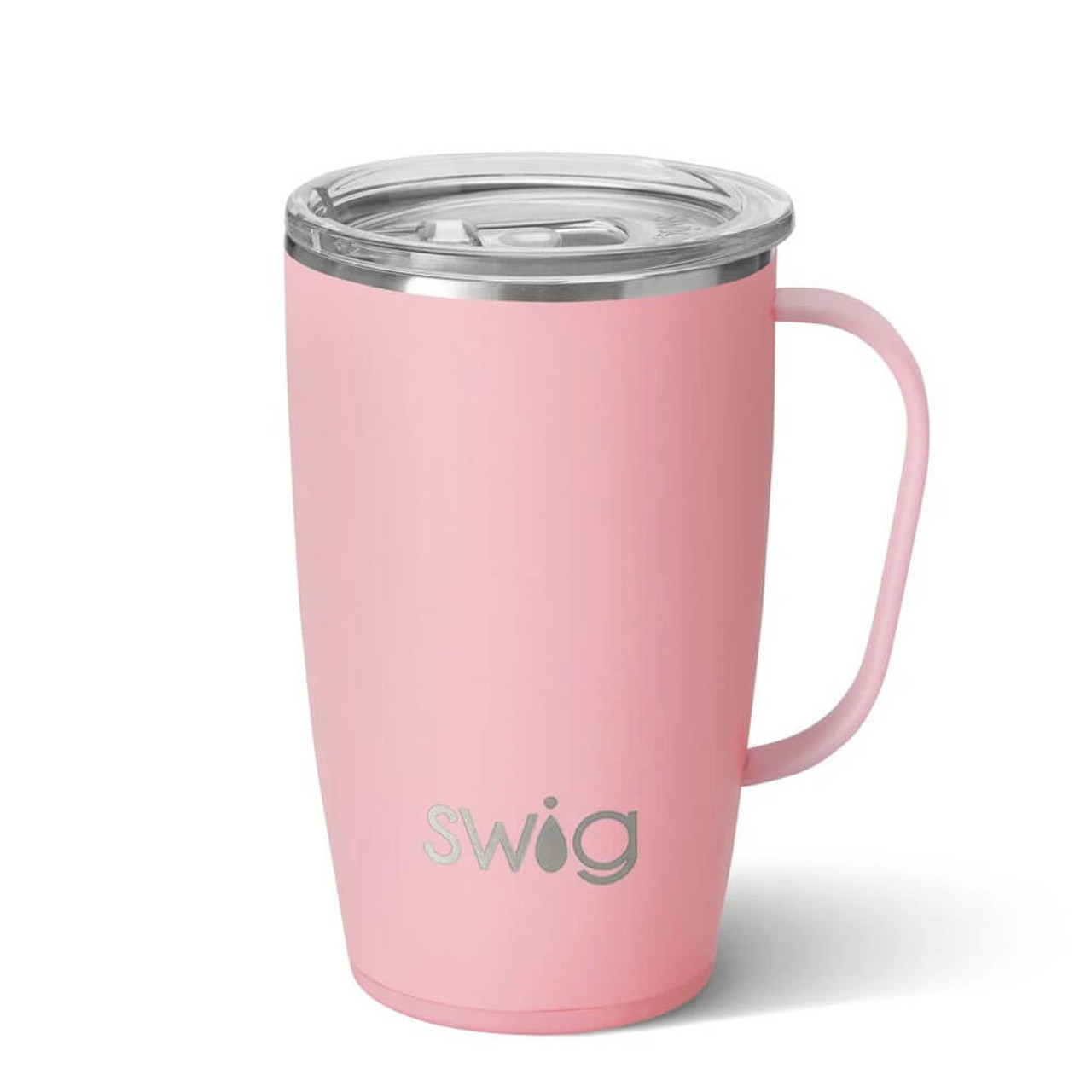 Swig Life 18oz Travel Mug | Insulated Stainless Steel Tumbler with Handle |  Coral