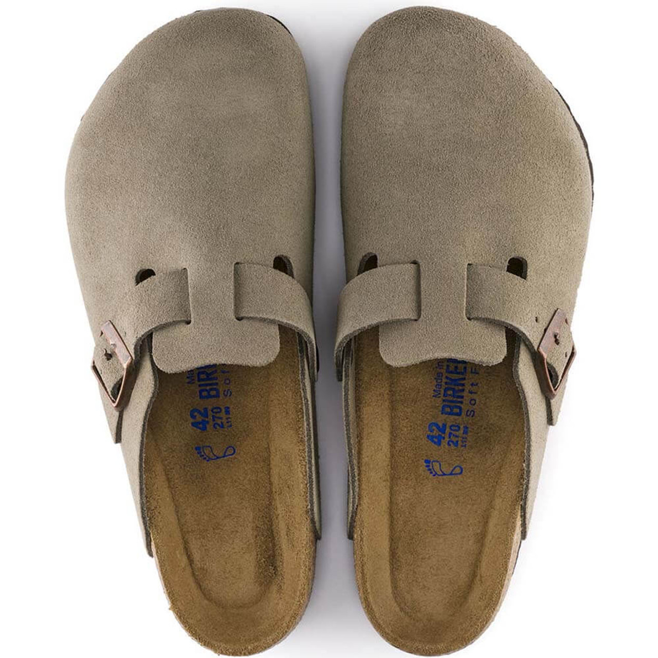 Men's Birkenstock Boston Soft Footbed Clog - Taupe