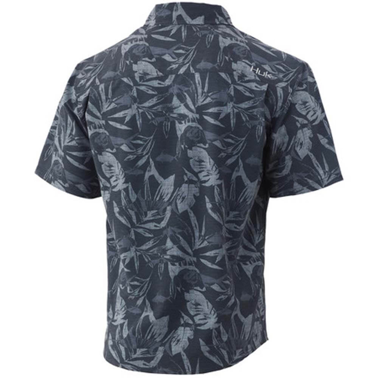 Men's HUK Kona Ocean Palms Short Sleeve Button Down Shirt