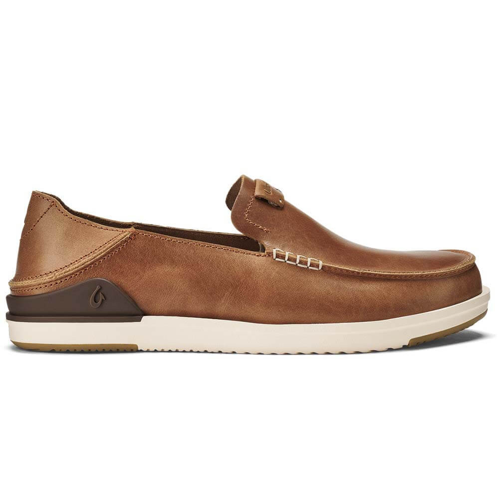 Olukai Men’s Brown Leather Oxford Boat Loafers Shoes 10 Olukai Men main image 2