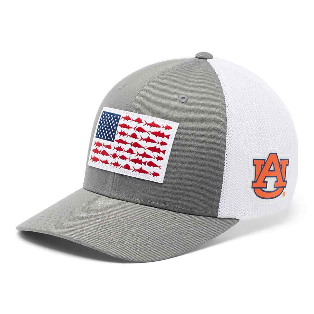 Columbia PFG Mesh Fish Flag Ball Cap - Alabama - S/M - Grey