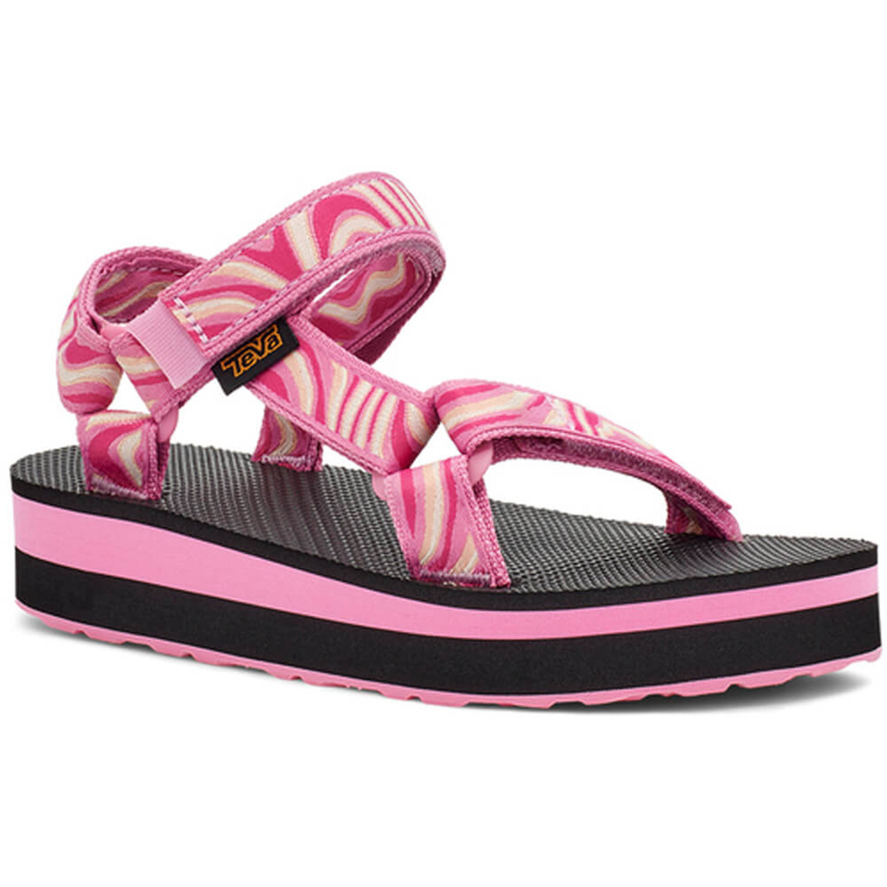 Teva flatform store candy stripe