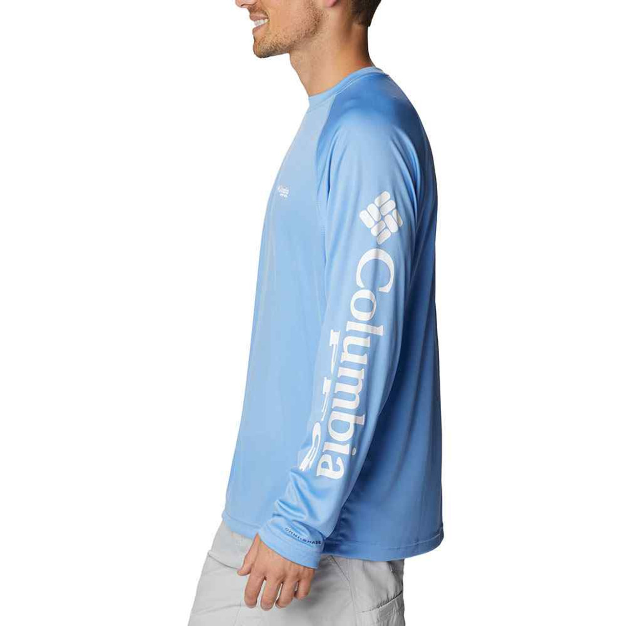 Men's Columbia Carolina Blue North Tar Heels Big & Tall Terminal Tackle Long Sleeve Omni-Shade T-Shirt