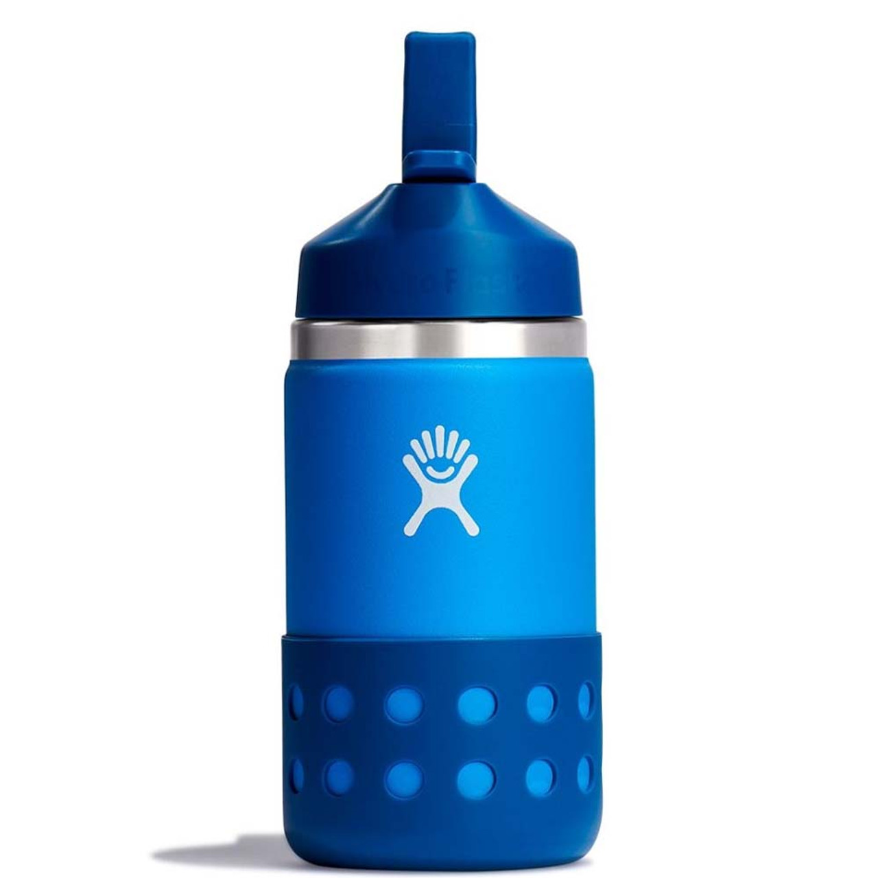 Kids Water Bottle - 12oz Blue | Leak Proof With Straw & Handle | 24 Hours  Cold | Insulated, Double Wall Stainless Steel | Easy Sip Toddler Cup 