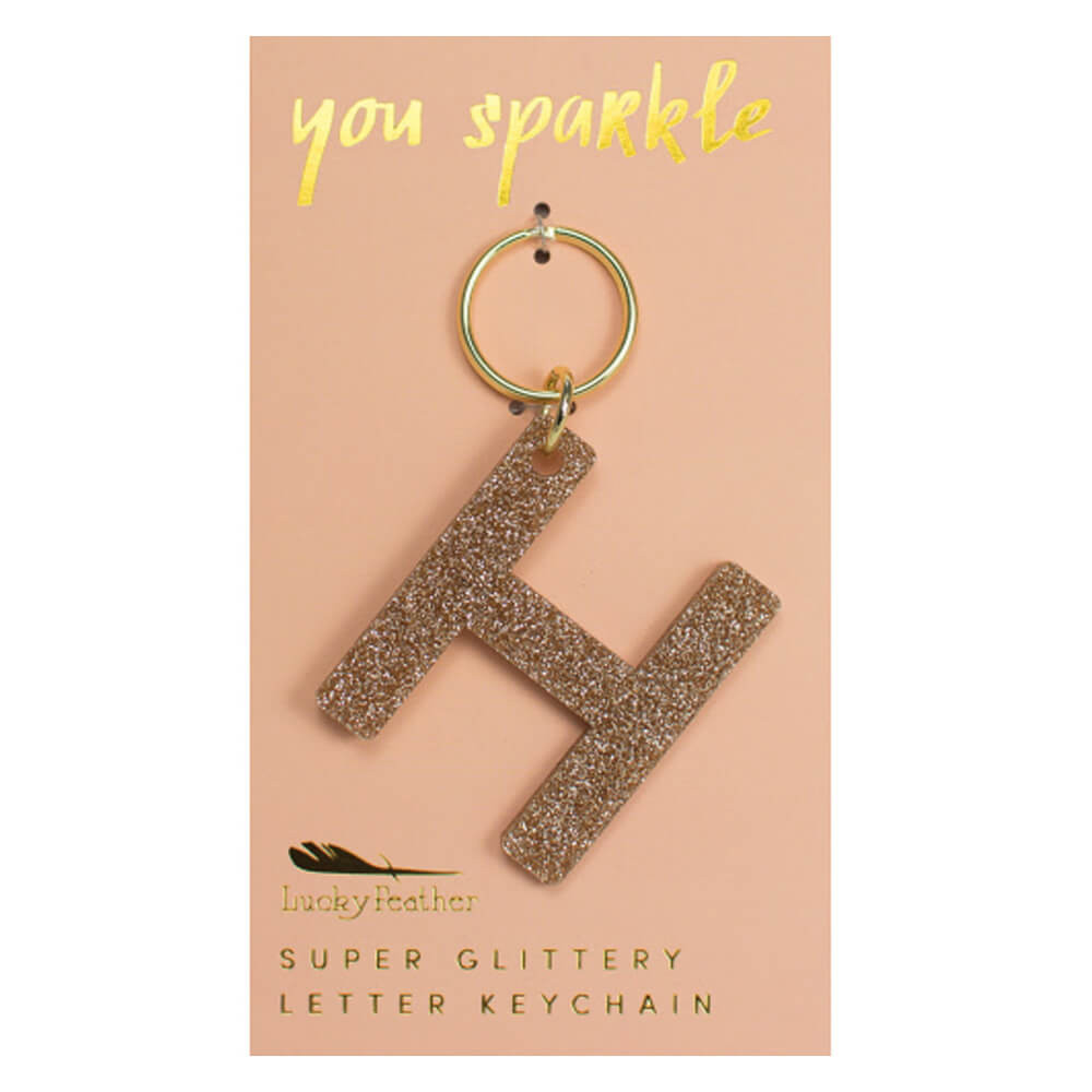 Lucky Feather Glitter Keychain H Eagle Eye Outfitters