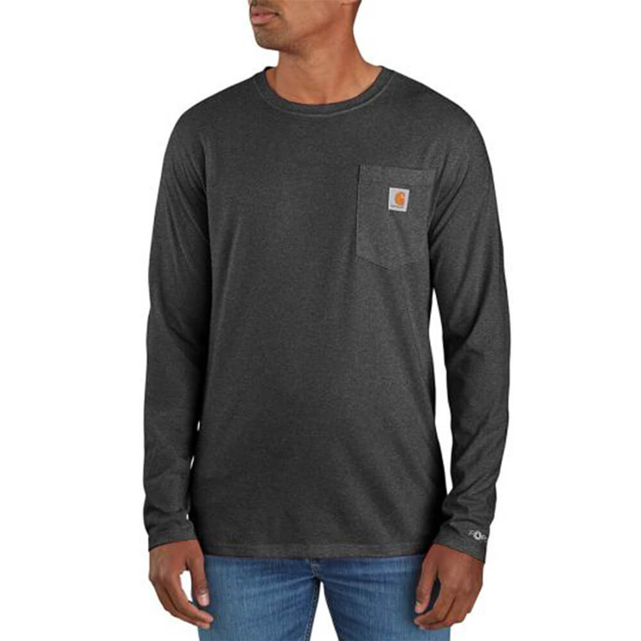 Men's Carhartt Big and Tall Force Relaxed Fit Long Sleeve Pocket Tee