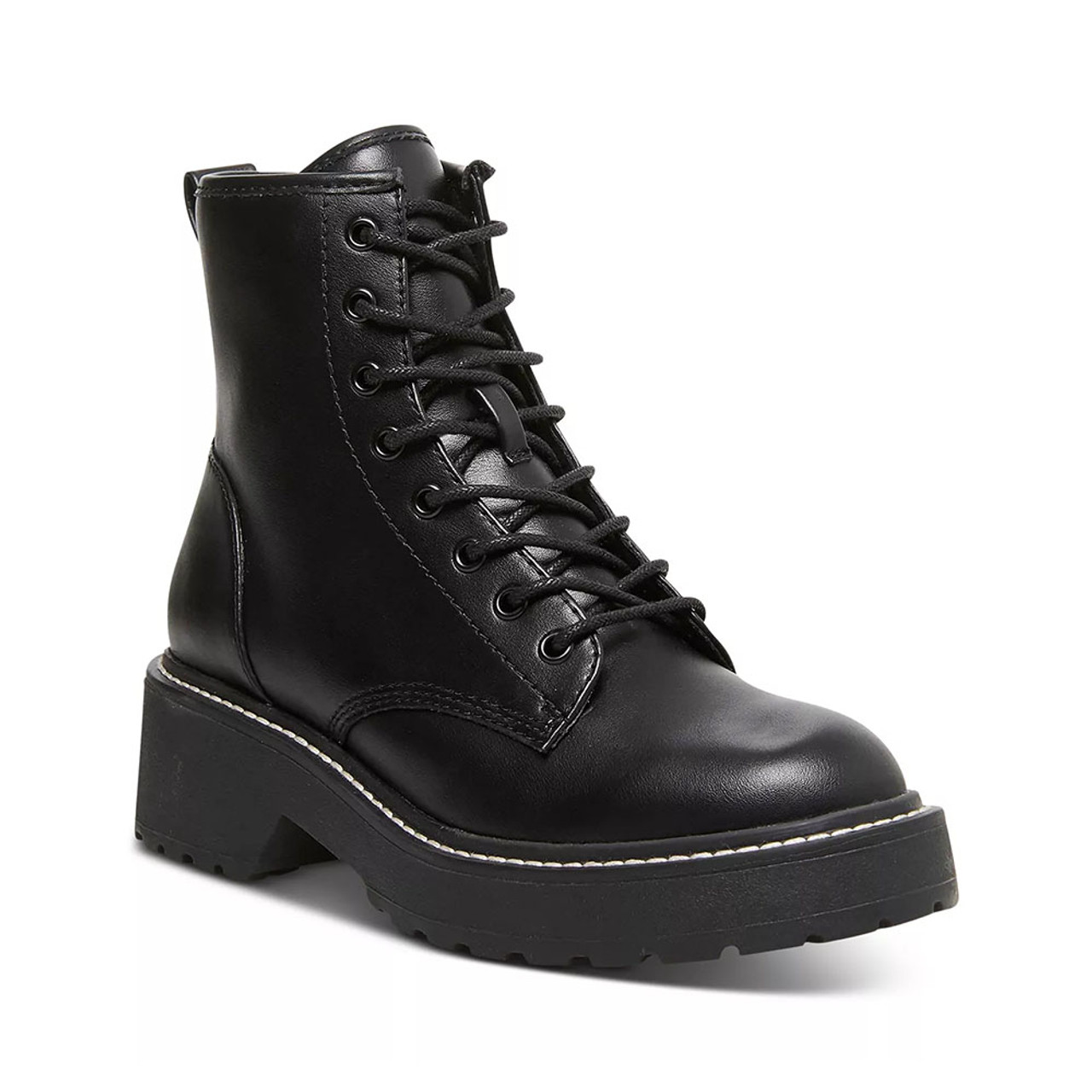 Women's Madden Girl Carra Lace-Up Lug Sole Combat Boots | Eagle Eye Outfitters