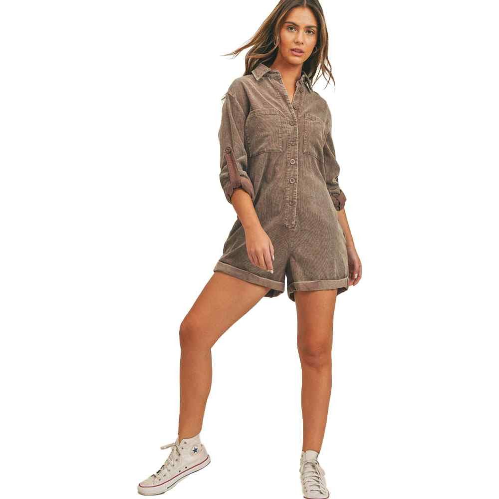 Women's Sadie and Sage Like This Corduroy Romper - Main Image