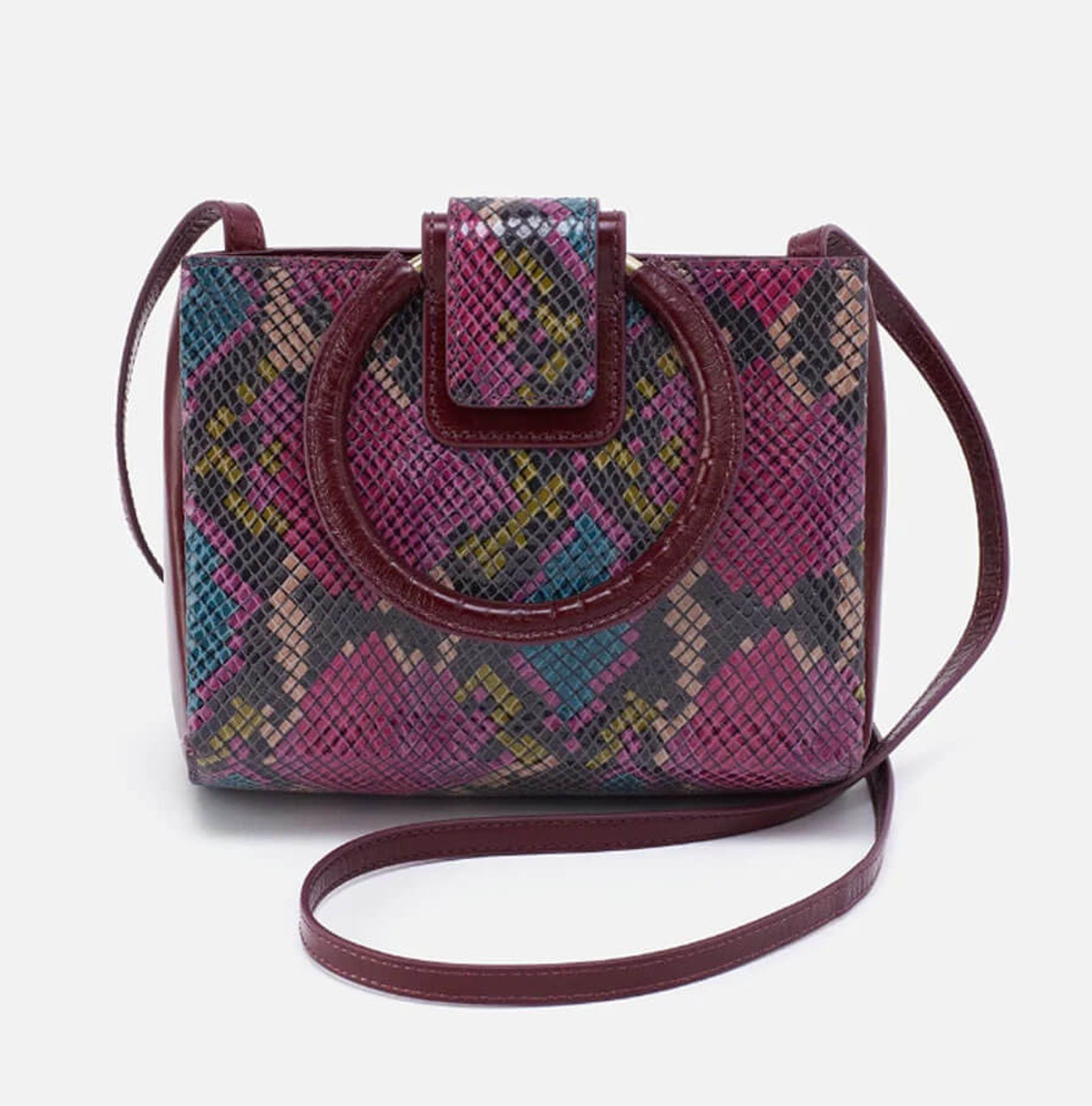 Mosaic Grain Leather Shopper