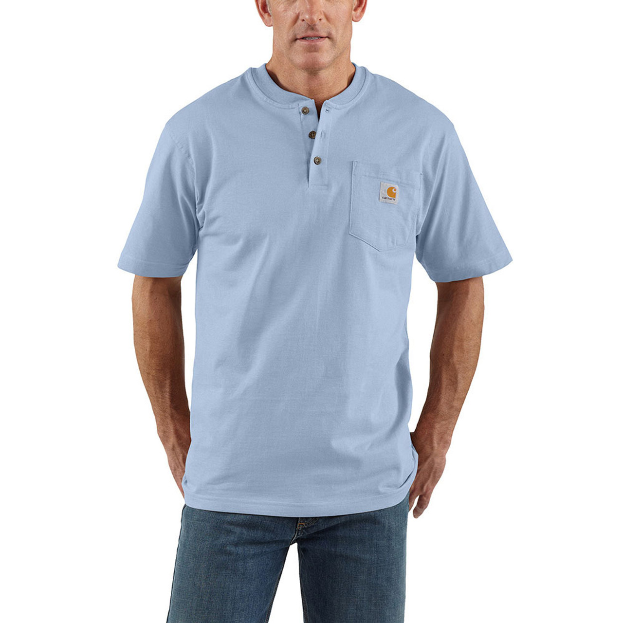 Men's Carhartt Big and Tall Loose Fit Pocket Henley Tee
