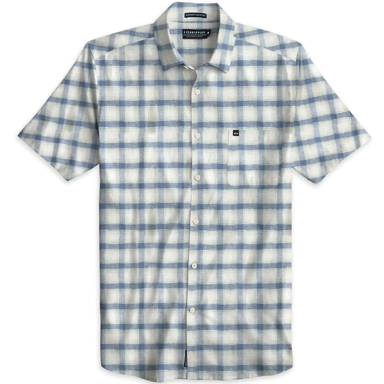 Men's Fish Hippie Short Sleeve Rumfront Plaid Shirt | Eagle Eye Outfitters