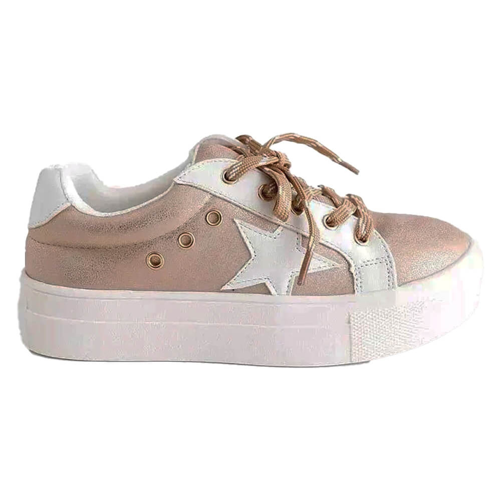 rose gold girls sneakers