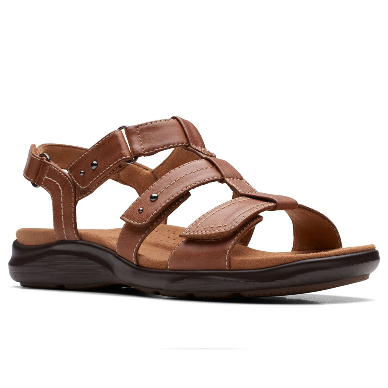 Clarks Collection Adjustable Leather Sandals - Leisa Faye - QVC.com