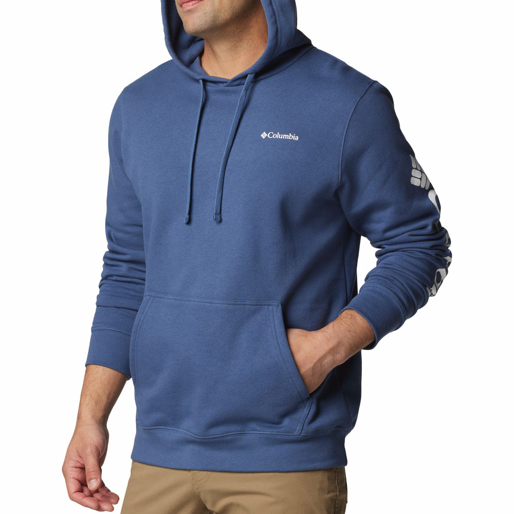 Etavirp Logo Hoodie Gray×Columbia Blue Men's Gray Columbia University Basic Arch Pullover Hoodie