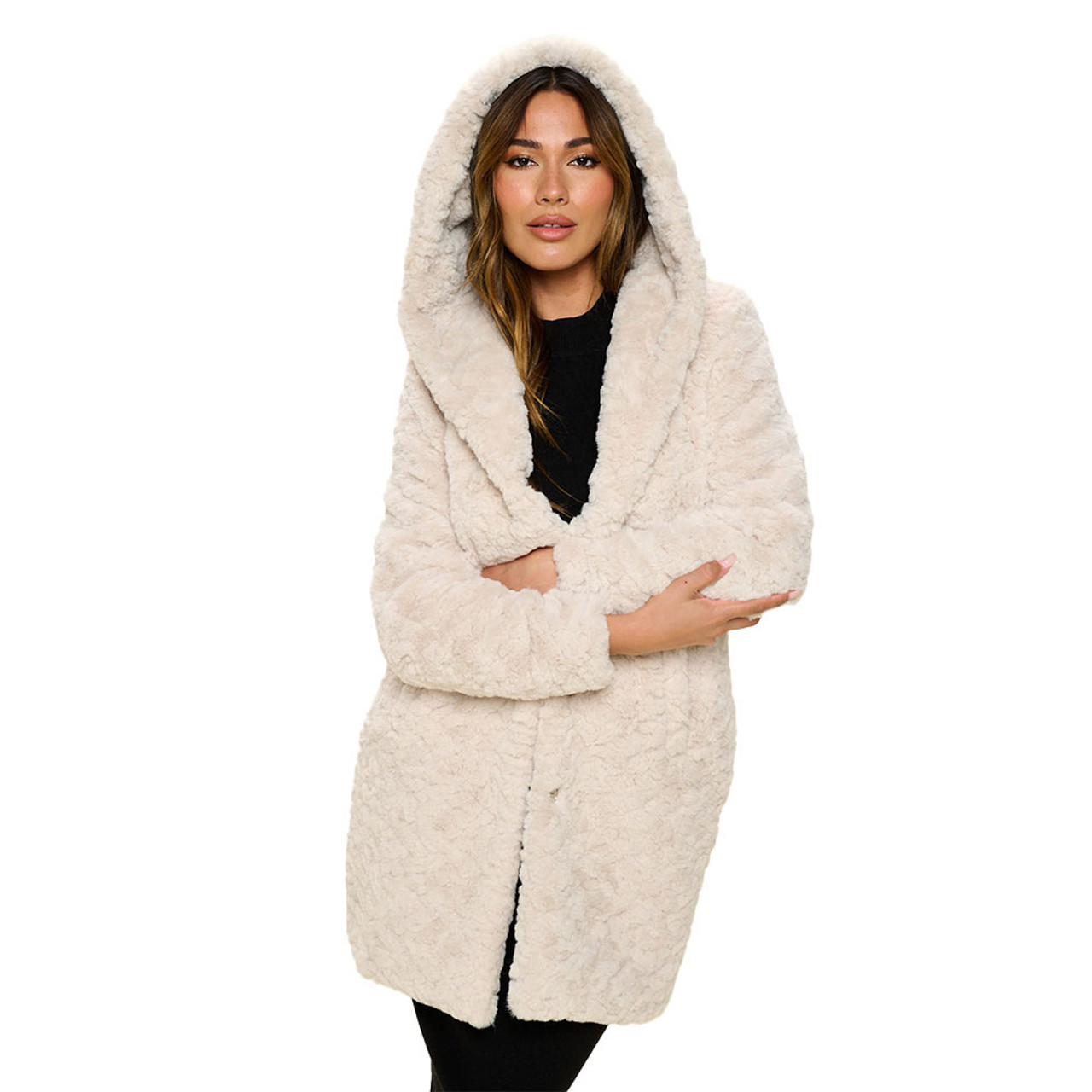 Women's Coalition LA Faux Fur Hooded Coat | Eagle Eye Outfitters