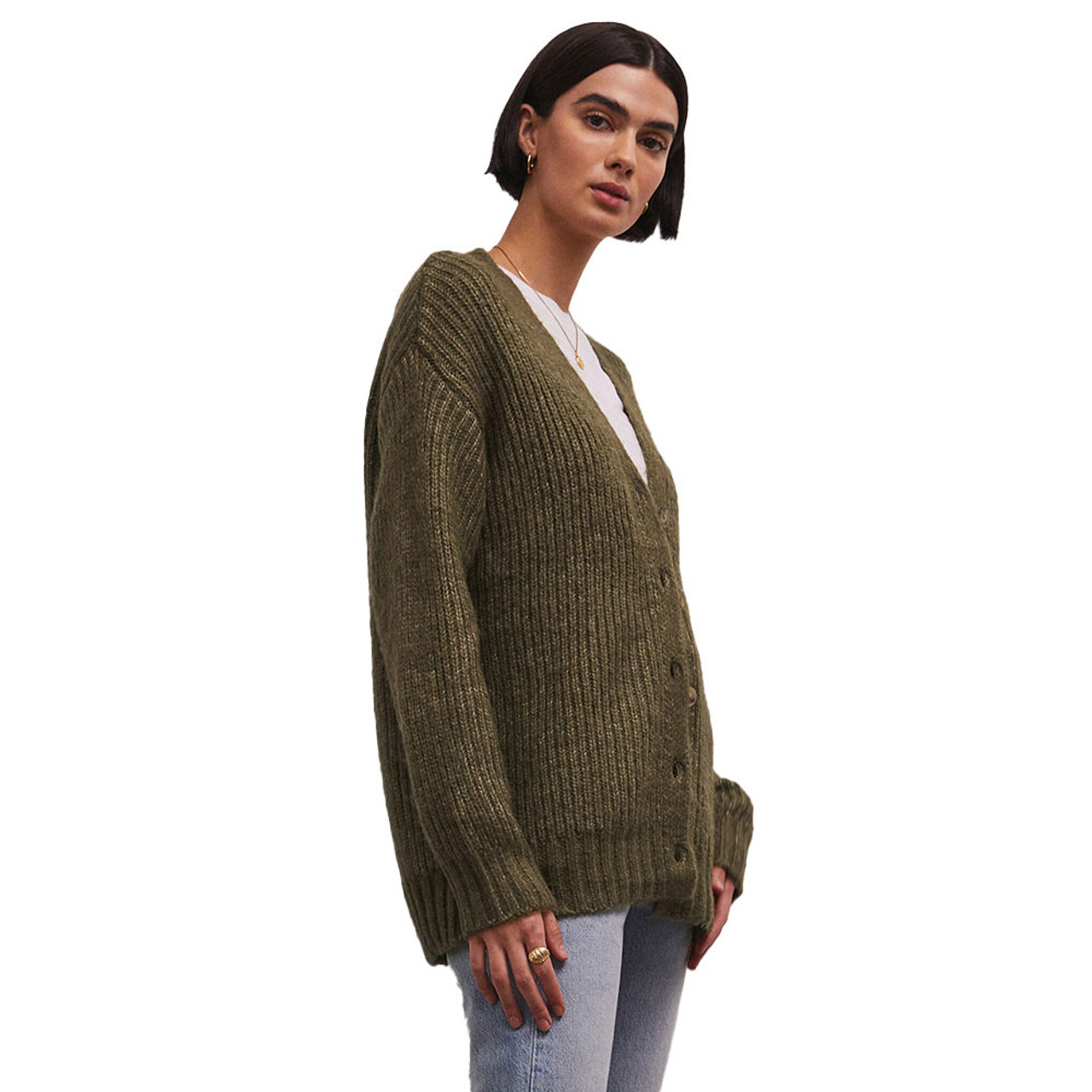 トップス Wool Washi Oversized Cardigan 06 Puffy Touch Oversized Cardigan | GU US