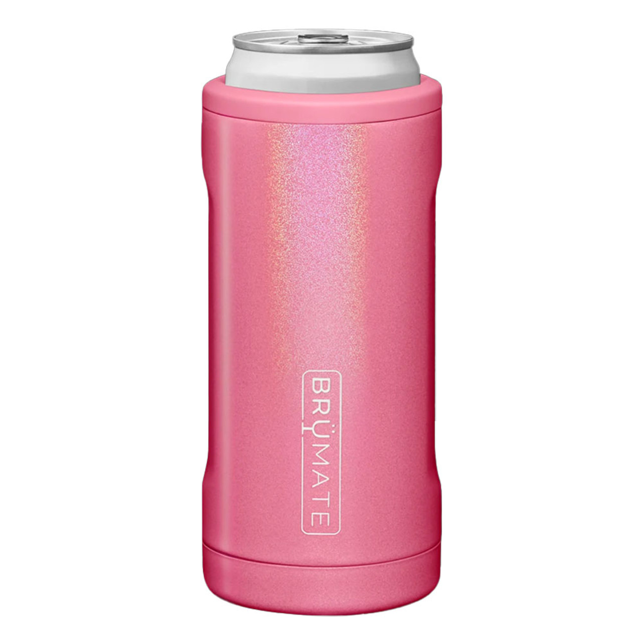 BruMate Hopsulator 12 oz Slim Can Cooler - Glitter Pink