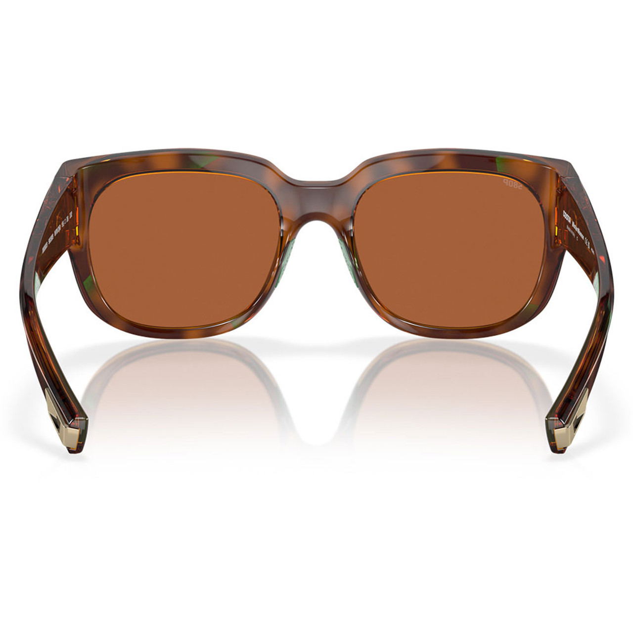 Costa Waterwoman Green Mirror 580P Sunglasses - Shiny Palm Tortoise