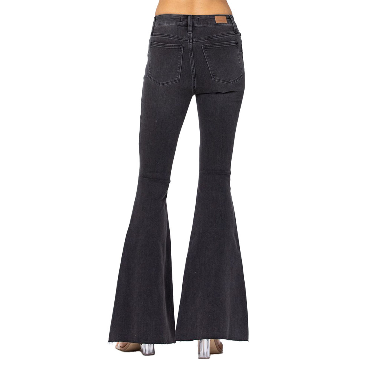 Women's Judy Blue High Rise Cut Off Flare Jeans - Plus Size