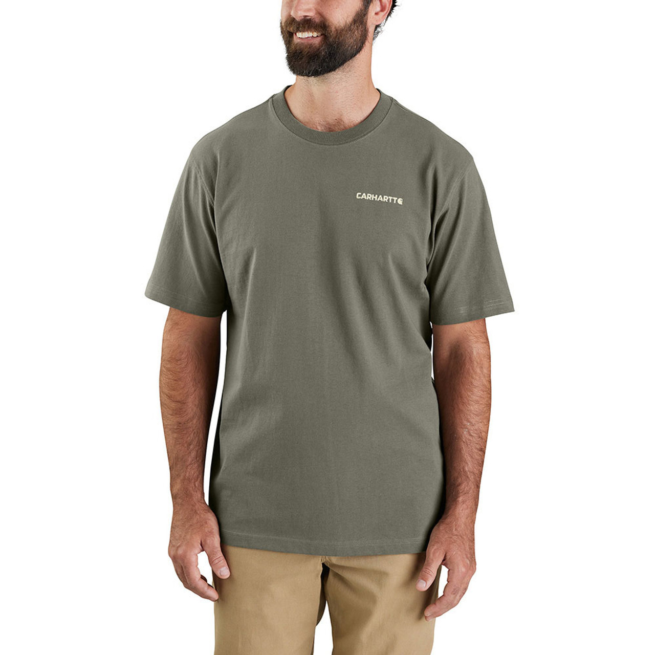 Carhartt Men's Loose Fit Heavyweight Short-Sleeve Built to Last Graphic T-Shirt, 106154, Black