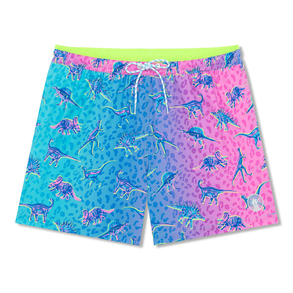Dinosaur Swim Shorts Mens Men's Chubbies The Dino Delights
