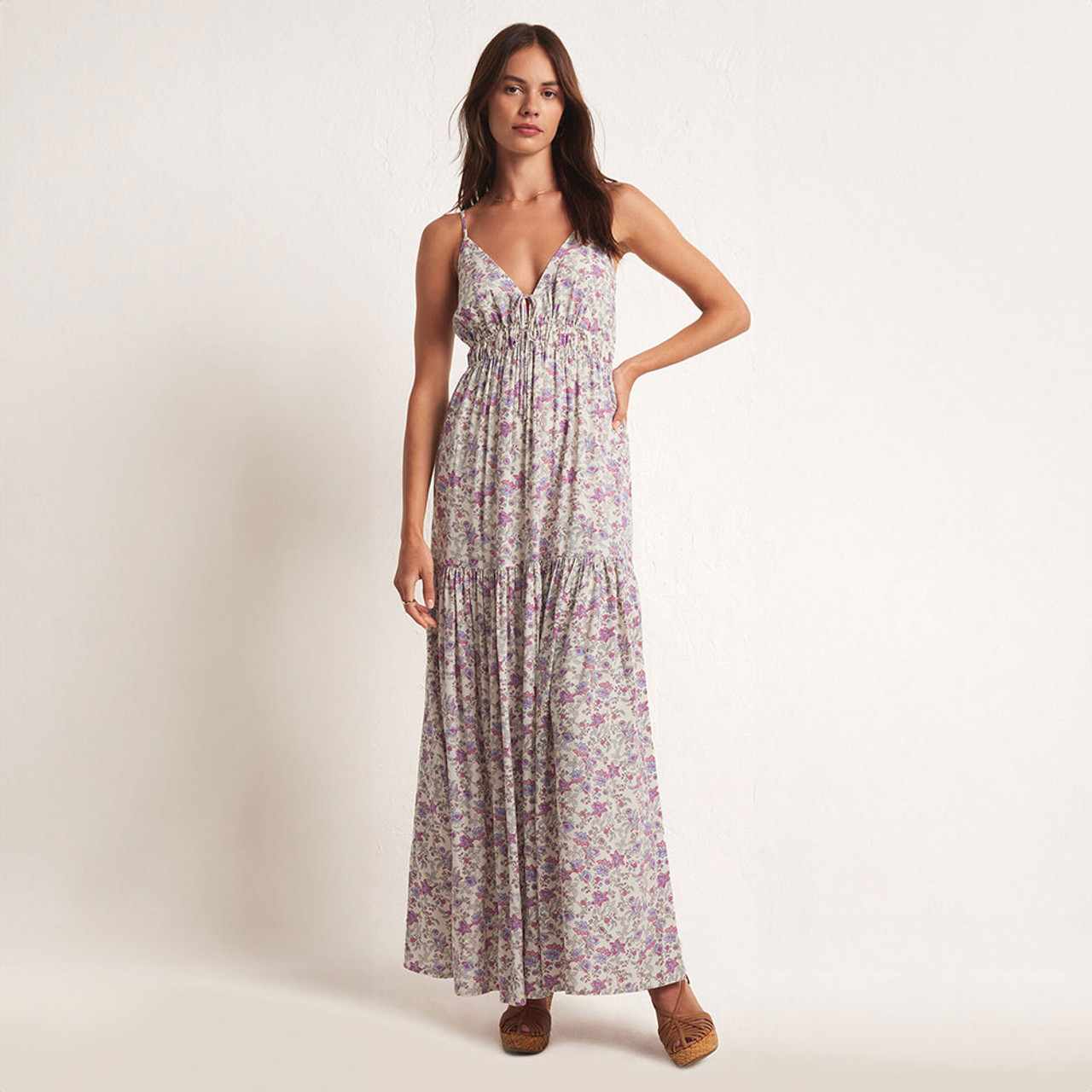 ワンピース fig london holiday LINEN dress Linen Cotton Shift Dress - Embroidered Palm | Talbots